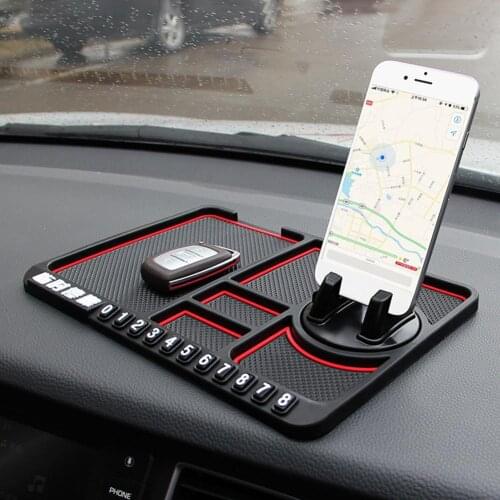 Anti-slip Multifunctional Car Dashboard Mat Keys Cell Phone Stand Holder Pad 2019