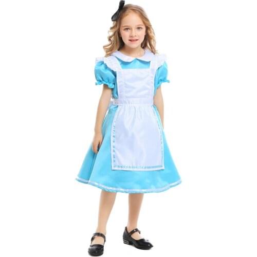 2021 New Girls' Costumes Halloween Princess Dress Costumes Alice In Wonderland Maid Costume Halloween Costume for Kids