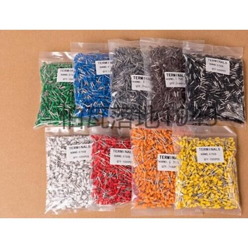 Free Shipping E7508 Wire Copper Crimp Connector Insulated Cord Pin End Terminal