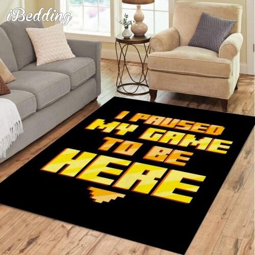 Paused My Game Be Here Gamer Carpet Large Carpet for Living Room Cartoon Kids Bedroom Play Floor Mat 3D Print Area Rugs