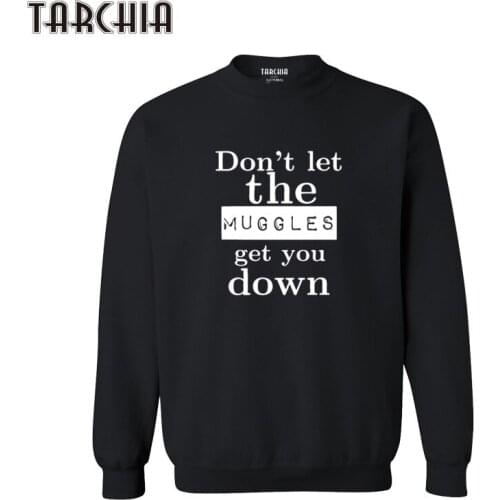 TARCHIA New Arrive Long Sweatshirts Male Hoodies And Sweatshirts Cool Printed Black Red Blue Grey Crewneck Sweatshirts Tops