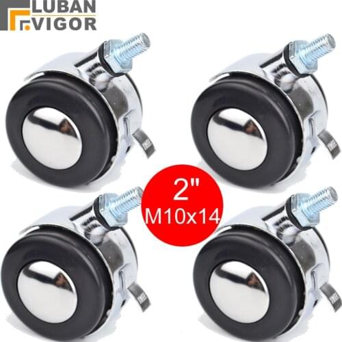 Quiet Caster,2 inch, M10x14mm,Furniture wheels/casters,alloy,Round coffee table,computer desk, pulleys ,Cots,Furniture hardware