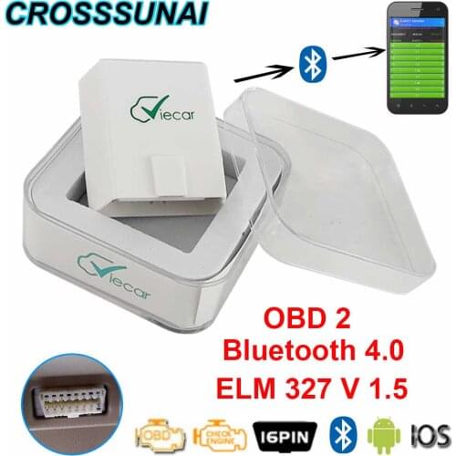 Viecar OBD2 scanner ELM 327 Bluetooth 4.0 V1.5 For Android/IOS/WINDOWS OBD II Scanner Auto Diagnostic tool elm327 PIC18F25K80