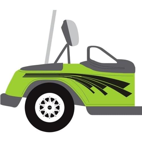 For 1Set Flare Golf Cart Decal Vinyl Graphic Sticker Kit EZ Go Club HDK GEM styling