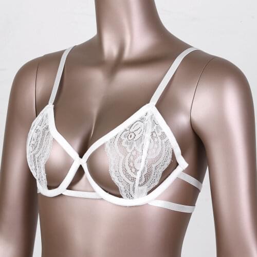 Women Sexy Bra Sheer Lace Push Up Bralette Underwear Floral Lace Brassiere Transparent Bras Top Sex Lingerie Intimates Nightwear