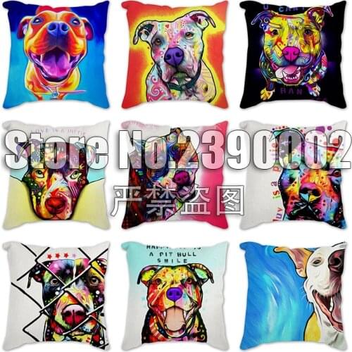 1PC 45*45cm Cute Dog Yorkie Throw Case Pug Pillows Sofa Car Bed Sofa Pillow Case Bedroom Decoration Cushion Cover Pillowcover
