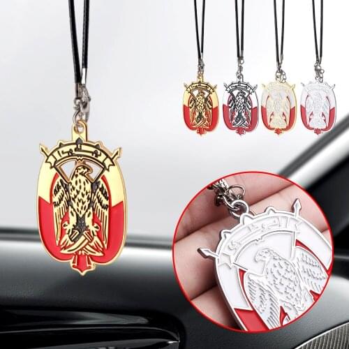 1pcs Car Accessories Car Rear View Mirror Metal Pendant Hanging Ornament For Eagle pattern For Audi MercedesBenz Toyota