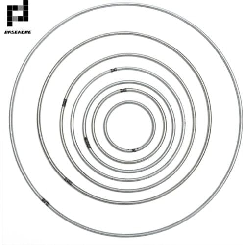 BASEHOME 10pcs 100-400mm Big Size Dream Catch Circle Rings Findings Hanging Round Iron Circles Connector Indian Net Jewelry DIY