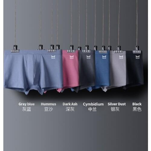 4PCS Mens underwear mens cotton boxer briefs