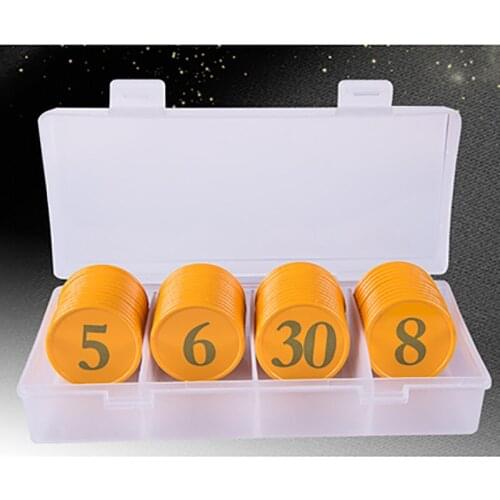 8 Kinds 1-100 Number Chips 100PCS/SET New ABS Plastic 25/30/37mm Education Plastic Chips Send To Children As Gift With Box