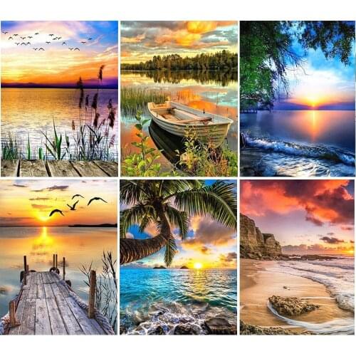 Diamond Painting Landscape Series Handmade Home Rhinestones Exquisite Decoration Hanging Painting Gifts 5D DIY Can Be Customized