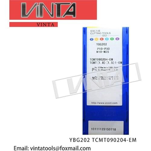 Free shipping high quality 10pcs/lots YBG202 YBG205 TCMT090204-EM cnc carbide turning inserts cutting blade tools