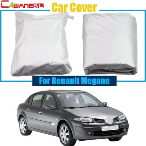Cawanerl Car Cover Outdoor Anti UV Sun Shield Snow Rain Resistant Cover Dustproof For Renault Megane