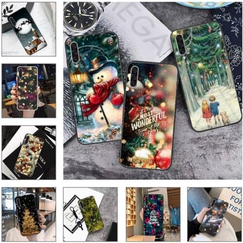 Marry Christmas snowman retro style Phone Case For Samsung galaxy A S note 10 7 8 9 20 30 31 40 50 51 70 71 21 s ultra plus