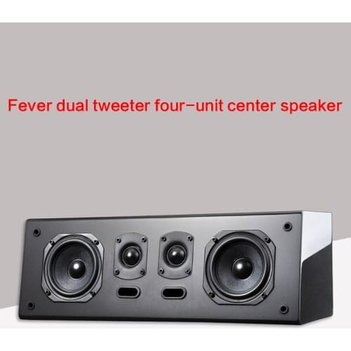 DIY A6 35-200W 5.1 Center Speaker 4 Inch Hifi Speaker Dual Tweeter Design Home Theater Audio 4 Way -2way 75Hz-20kHz