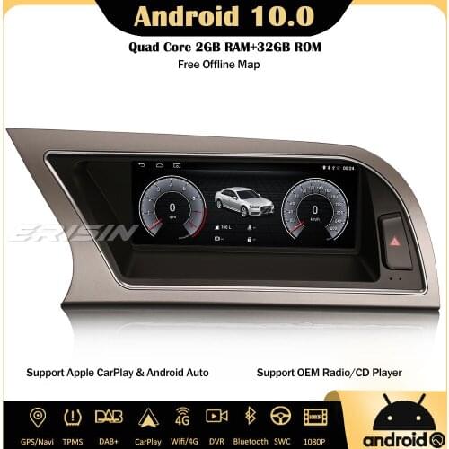 Erisin 2614 8.8" HD Android 10.0 IPS Car Stereo Autoradio GPS SWC DAB+USB RDS 4G Navi Sat Nav Bluetooth CarPlay Wifi For Audi A4