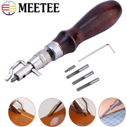 Leather Craft Edge Press Tool Adjustable Stitching Groover Crease Leather Tools DIY Handmade Sewing Accessories BK027