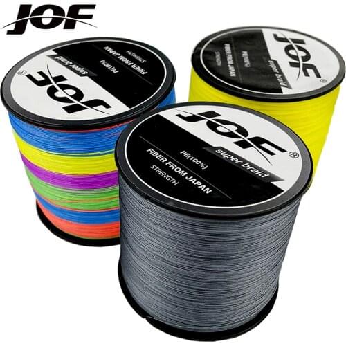 JOF Braided Fishing Line 12/9/8 Strands 300M 100M PE Multifilament Smooth Wire Pesca Fishing Accessaory