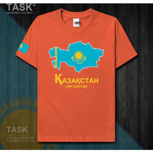 Kazakhstan KAZ Astana Mens T-shirt New Top T-shirt Short Sleeve Clothes Sweatshirt National Team Country Map Summer Fashion 50