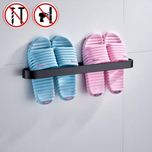 Space Aluminum Towel Holder Bathroom Towels Bath Rack Hanger Thicken Wall Hanging Towels Bar Anti-Greasy Kitchen Storage Shelf