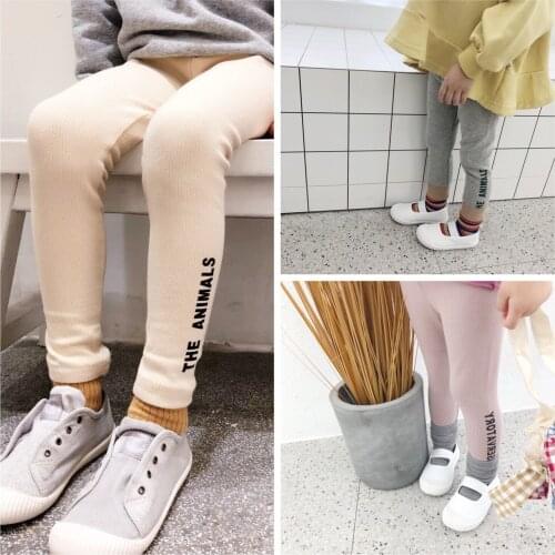 Girl Leggings 2019 New Children Clothing Baby Girl Cotton Letter Printed Casual Trousers Kids Leggings Girl Pants Baby Clothes
