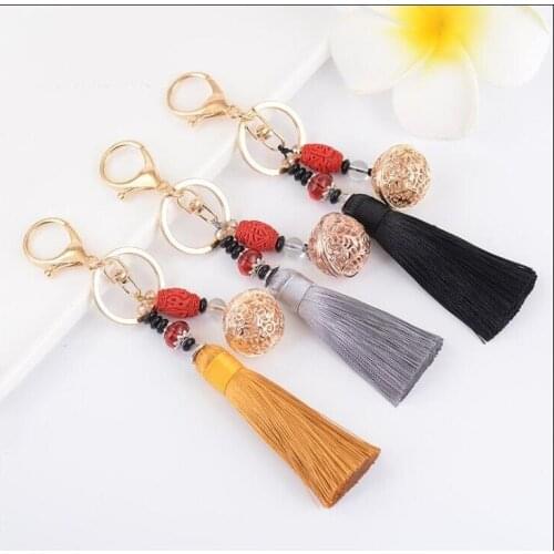 Fashion Creative Tassel KeyChain Girls Bag Ornaments Car Exquisite Gift Birthday Gift Party Favors Brand New