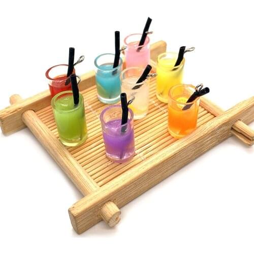 Wholesale 10pcs/pack of Colorful Mini Beverage Bottle Resin Pendants DIY To Make Fashionable and Exquisite Jewelry Accessories