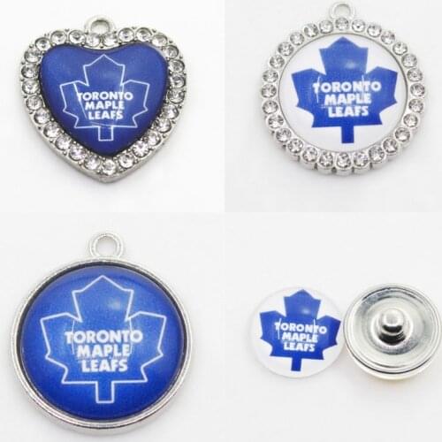 Ice Hockey Sport Toronto Charms Maple Leafs Dangle Charms Mix Style DIY Pendant Bracelet Necklace Earrings Jewelry Accessories