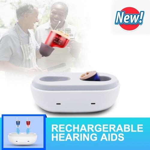 Hearing Aids For Seniors Rechargeable With Noise Cancelling Sound Amplifier Micro Wireless For Elderly Invisible Hearing Devices