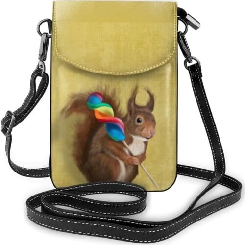 Squirrel Shoulder Bag Squirrel Leather Bag Wedding Student Women Bags Print Trend Womens High quality Purse