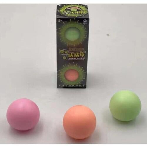 Squeeze Luminous Sticky Ball Sensory Fidget Dough Ball Party Favor Set Pressure Release Vent Toy for Kids Adults Therapy