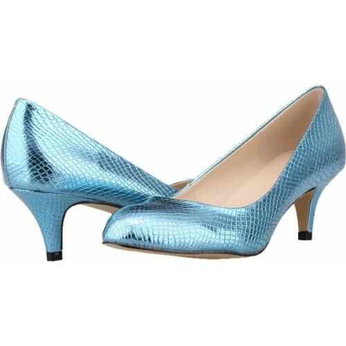 Fashion women Pumps thin high heels Sexy Wedding Party shoes Round Toe Patent Leather 6CM Slip On 2020 size 35-42 black blue