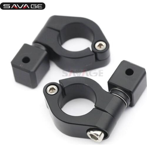 Universal 25mm Driving Aux Lights Supporter Mount Bracket Front Head Light Motorcycle Fog Lamp Accessories Parts CNC