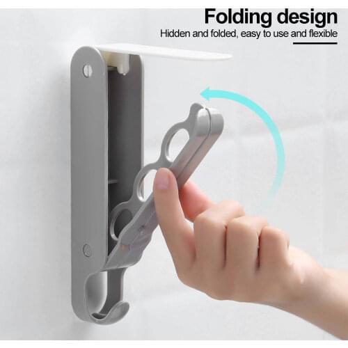 Folding Magic Hanger Drying Rack Multi-function Hooks Clothes Hanger Organizer Space Saving Hanger Scarf Clothes Storage Movable