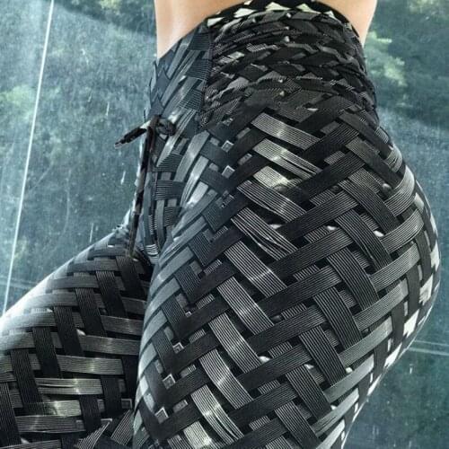 Womens Trousers Bottoming Pants Sports Tires Weave Pattern Slimming Sports Pants Fitness Polyester Spring Ladies Slim Pants NEW