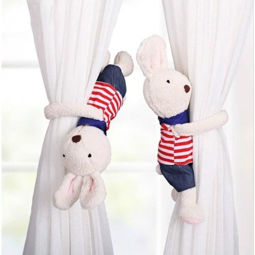 1Pcs Cartoon Magnetic Rabbit Curtain Tieback Cute Buckle Curtain Accessories Straps Ropes Childrens Room Tieback Clip Decor