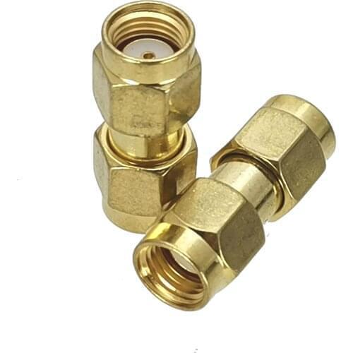 10Pcs RP-SMA Male Jack to RP-SMA Male Jack RF Adapter Connector Coaxial High Quanlity straight