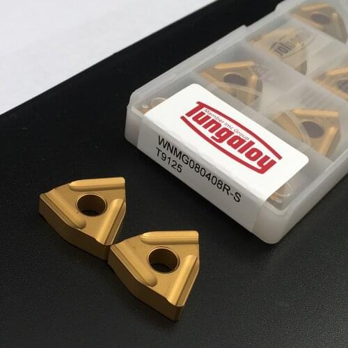 100% Original 10PCS WNMG080408R-S T9125 High Quality Carbide Inserts Metal CNC Machine Parts Tool For Steel Parts Turning Tool