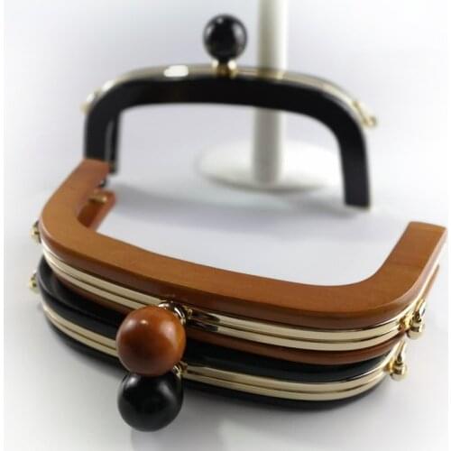 20.5 cm semicircle shape round big wood clasp wooden purse frame with metal purse frames inside obagg handle nice diy acessories