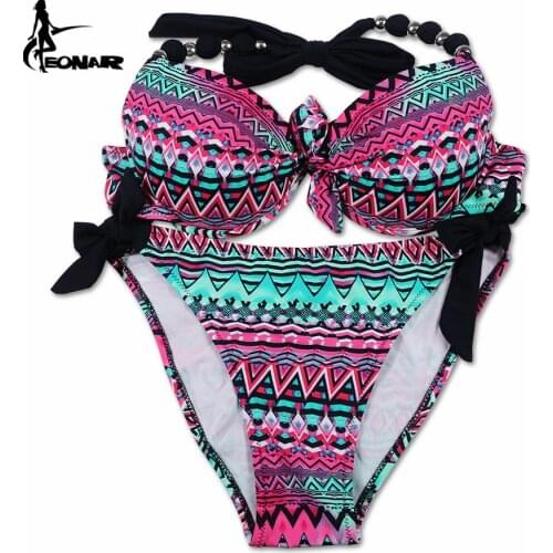 EONAR Women Bikini Offer Combined Size Swimsuit Push Up Bikini Sets Brazilian Bathing Suits Plus Size Swimwear Female XXL