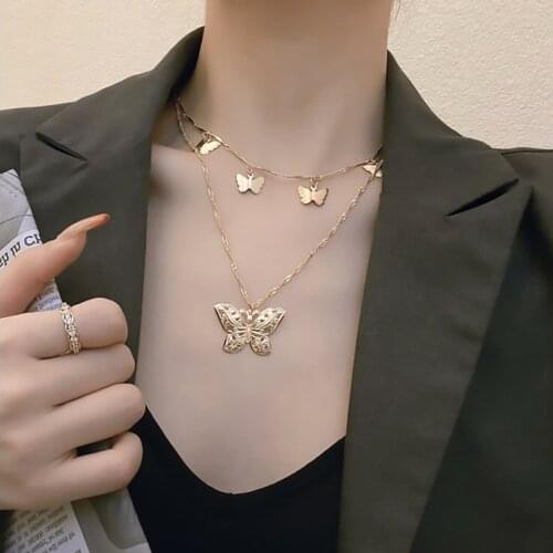 2021 New Pearl Stacking Necklace Female Hip Hop Fashion Niche Design Fewelry New Wave Decoration Clavicle Chain Accessories