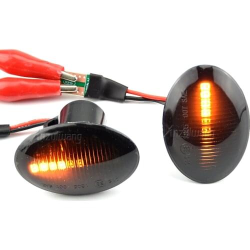 2X LED side marker light turn signal lamp clear for FIAT 4S 63 3P NUOVA 500 ABARTH Ford KA DESDE Lancia YPSILON Maserati