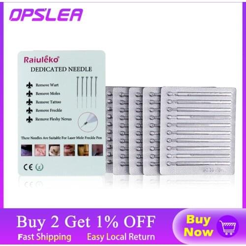 50Pcs Plasma Pen Needles for Laser Mole Remover Skin Tattoo Removal Machine Dark Spot Remover Dedicated Microneedles for Freckle