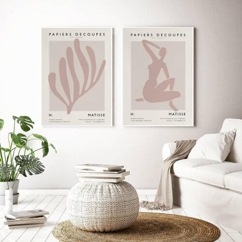 Matisse Poster Abstract Body Leaf Canvas Painting Papiers Decoupes Art Print Neutral Wall Picture For Living Room Home Décor