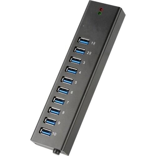 Ladagogo 10 Port High Speed hub usb type c Hub Power Adapter for PC Laptop Computer Data