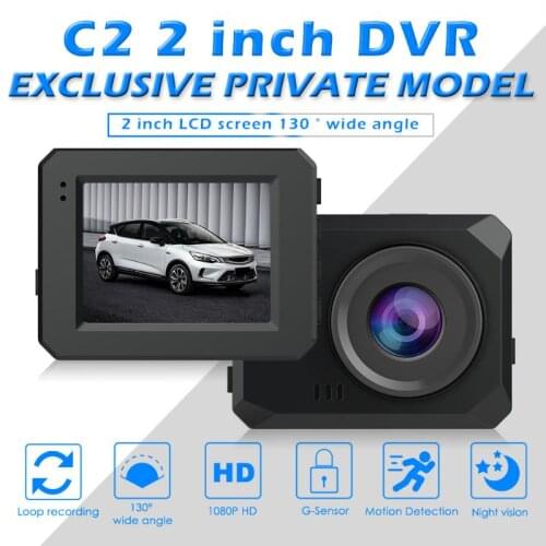 C2 Full HD 1080P Car DVR Dashboard Camera 2.0 inch IPS LCD Screen 130 Wide Angle Lens G-sensor Motion Detection Dash Camera
