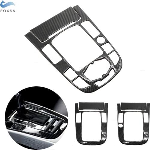 For Audi A4L A5 2009 2010 2011 2012 2013 2014 2015 2016 / Q5 2010 - 2018 Carbon Fiber Center Console Gear Shift Panel Cover