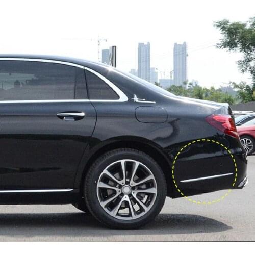 For Mercedes Benz E Class W213 E200l 300l 2016-2019 ABS Side Molding Decorative Strips Trim Sticker Car Accessories AMG 2pcs