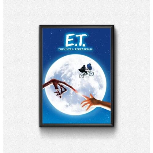 E.T. The Extra-Terrestrial (1982) Poster Steven Spielberg Film Elliott Wall Decor Dee Wallace, Peter Coyote, and Henry Thomas