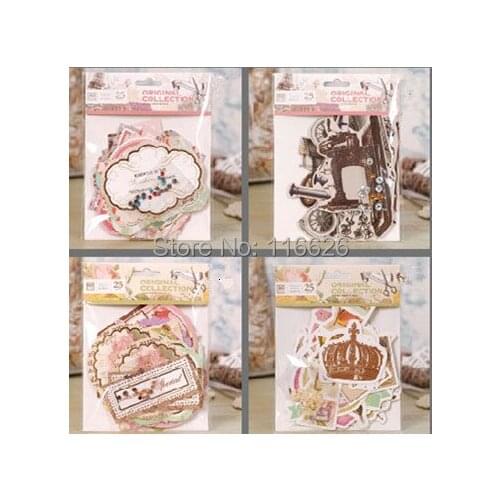 ENOGREETING pre-cutted designed title paper tags decorating scrapbook/cards 6packs/lot